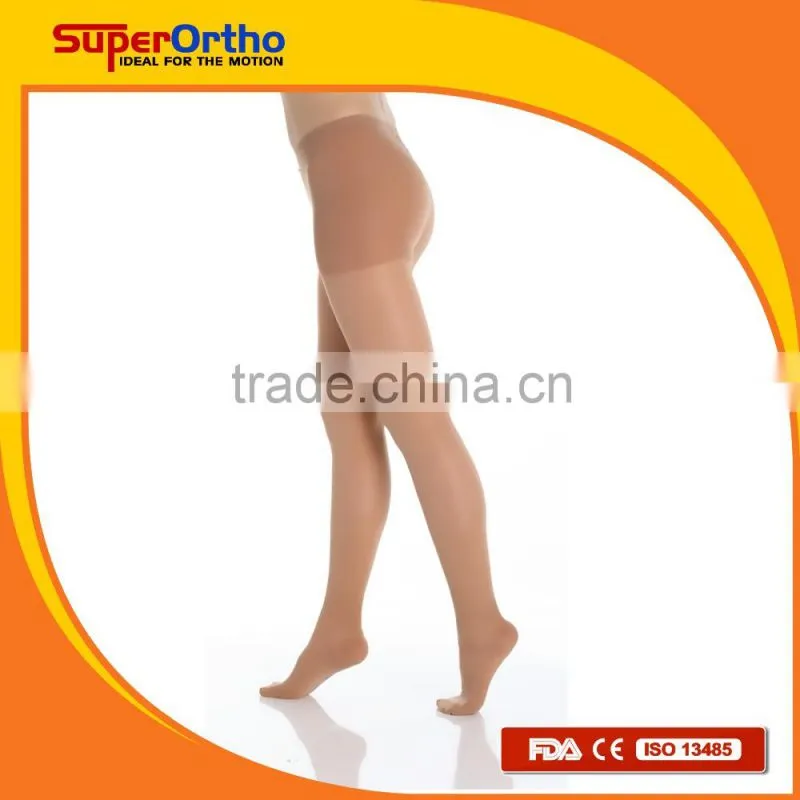 A6-007 Classic Thigh High Open Toes Medical Compression Stocking