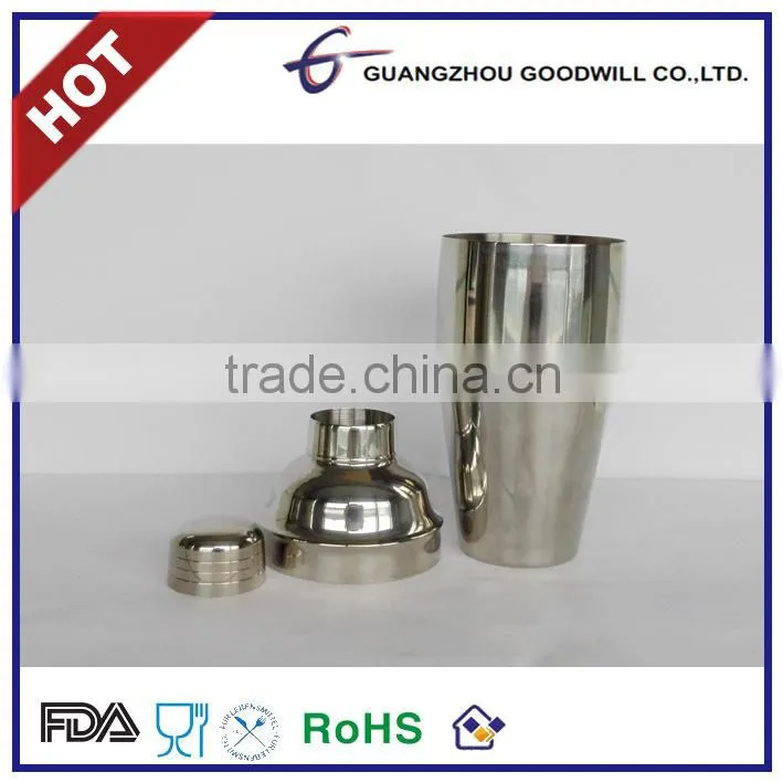 stainless steel food grade promotional bar wine cocktail shaker