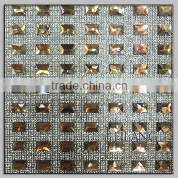 Rhinestone triming mesh for bags