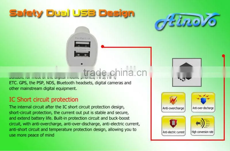 Factory price 2 port usb car charger