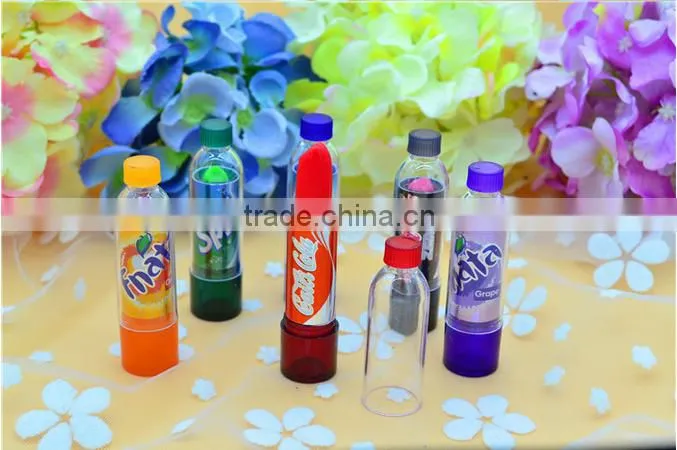 Cola shape cute tube magic lip balm color change lipstick 24pcs per lot moisture lip balm