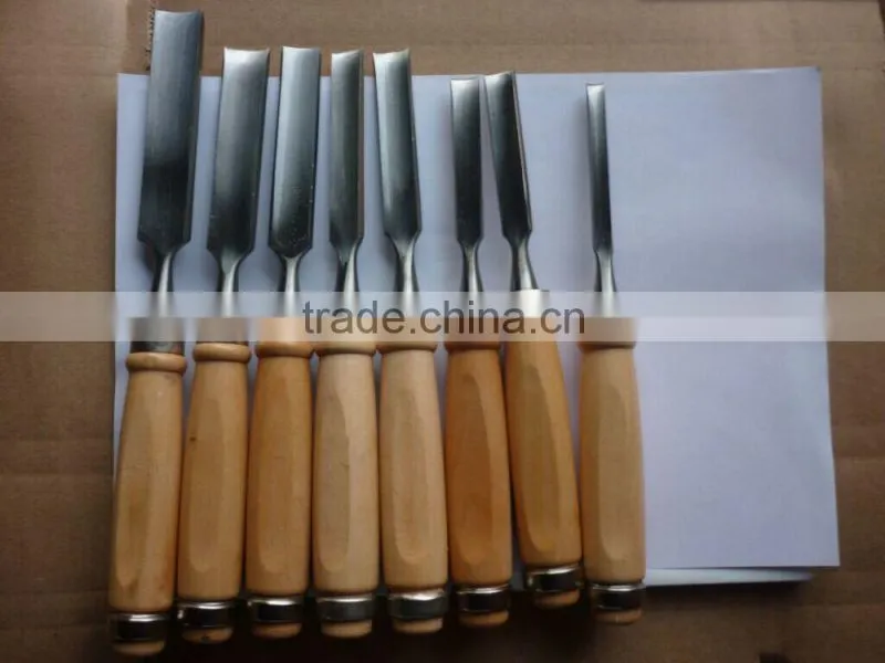 wooden handle half round chisel