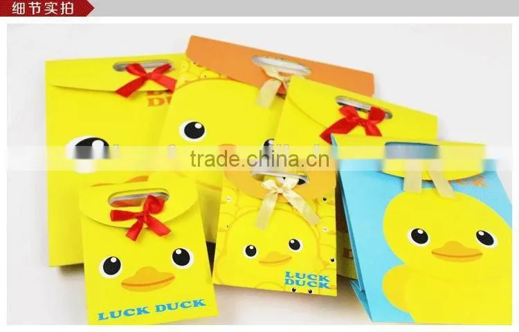 Fashion Yellow Duck Paper Gift Bag