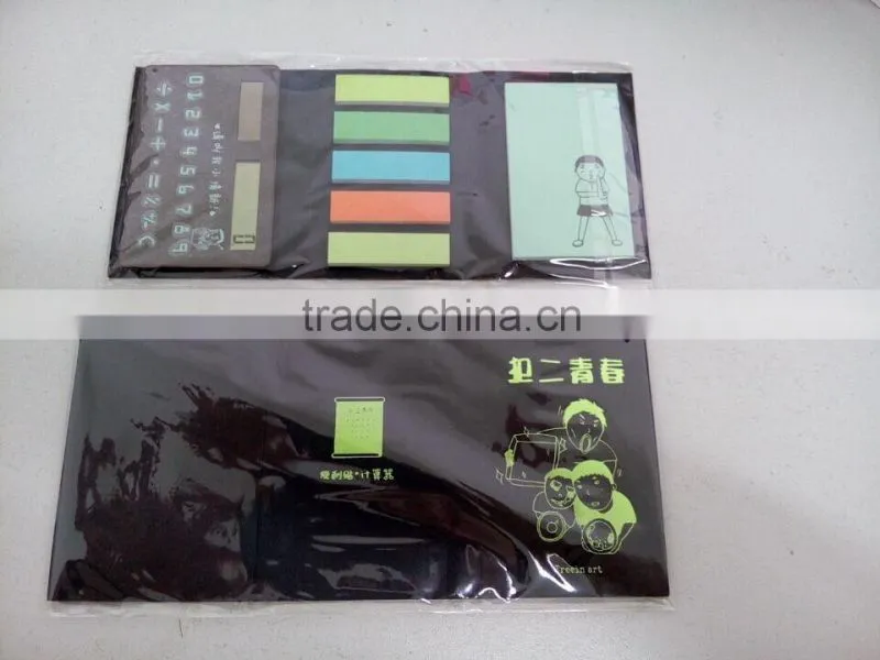 sticky notes with calculator