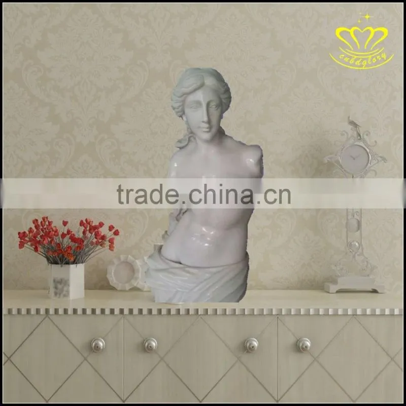European Venus white marble bust girls head sculpture crafts