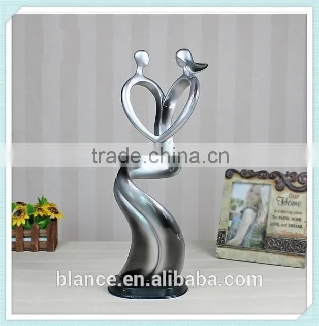 abstract decor resin lover sculpture for home decoration