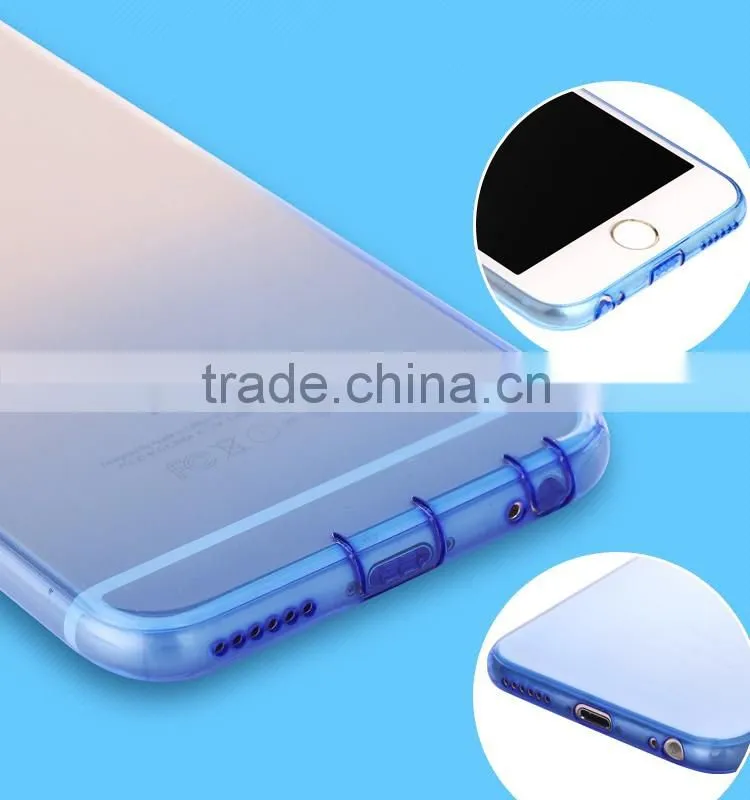 Alibaba China Supplier for iPhone 6 6S TPU Soft Case Transparent Gradient TPU Phone Case