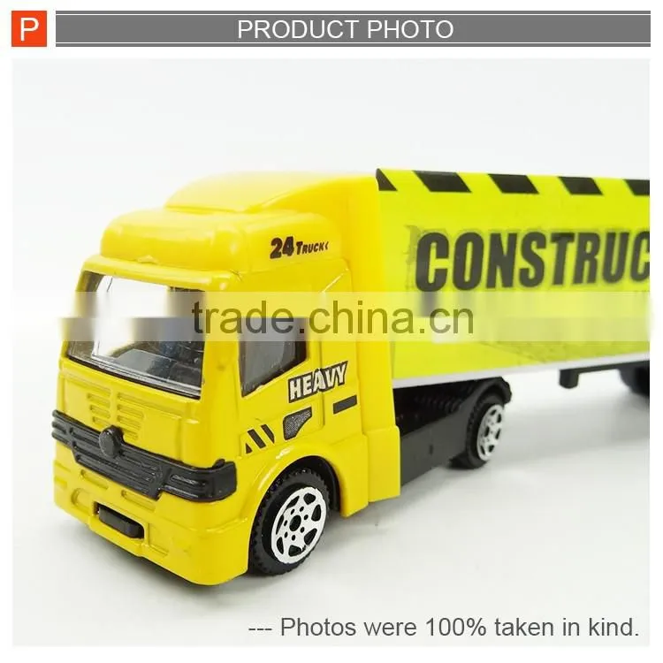 Free wheel alloy die cast model container truck
