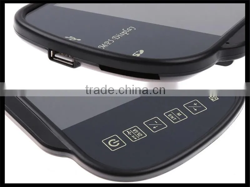 7 inch tft lcd rearview car mirror monitor with 2 video inputs