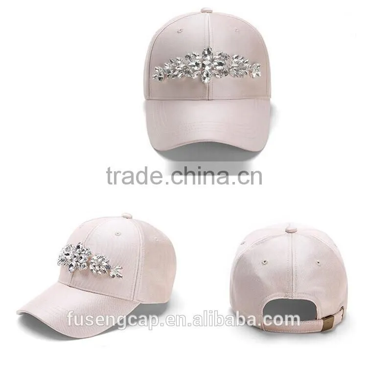 Snapback Hat Cap Ball Cap Women Bling Hats Retro Distressed Crystal Blue Denim Men Baseball Cap Rhinestones Hat