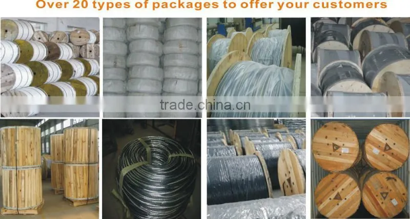 galvanized Stainless 304/316 Aircraft Steel Wire Rope cable 7x7, 7x19, (5/16, 3/8)