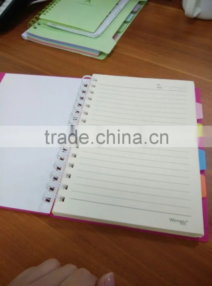 16K 90 sheets red pp cover spiral notebook in school&office supplies and manufacturer made in china