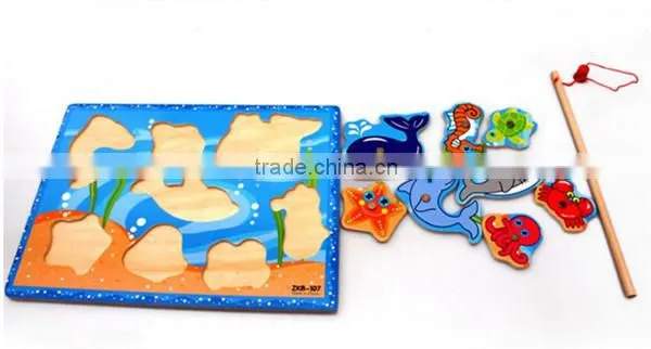 best selling fishing toy magnet jigsaw puzzle