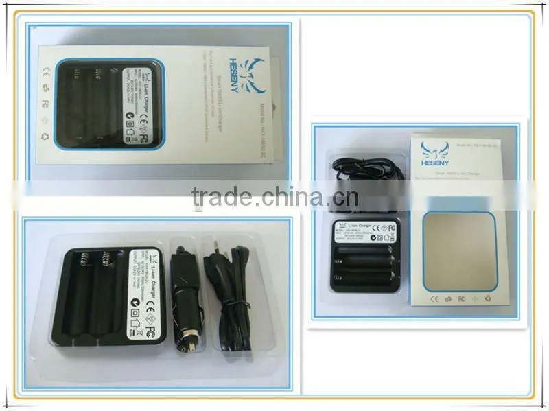 2pcs li-ion 18650 18770 battery ac charger with balck and white color