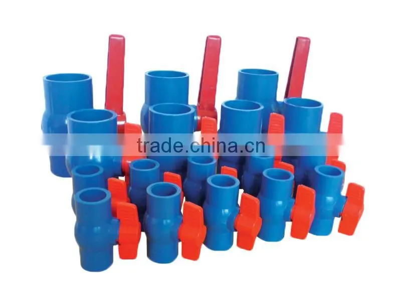 Different Families of PVC Valves Socked and Threaded Connection