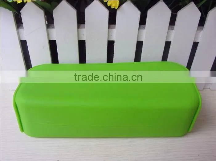 2014 new product Soft silicone pencil case with ribbon
