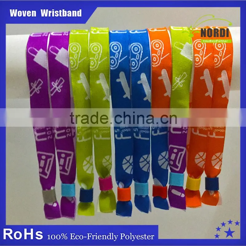 Popular wholesale festival items custom event fabric wristband