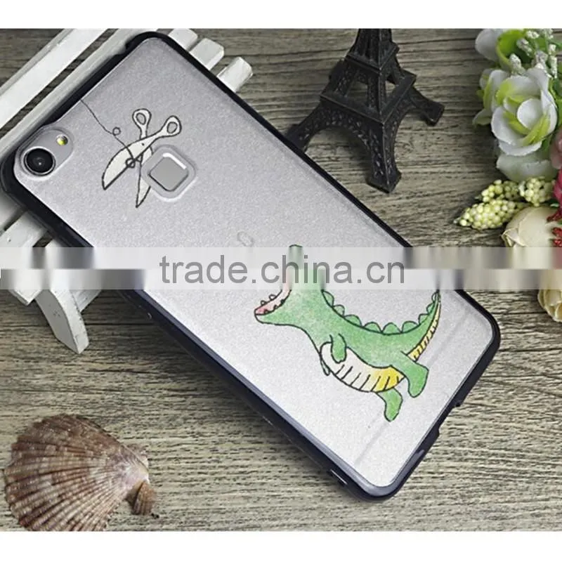 silk pattern tpu+pc bumper case back cover for Xiaomi mi 5 mimax Redmi note 4 3 2 1 c i pro prime