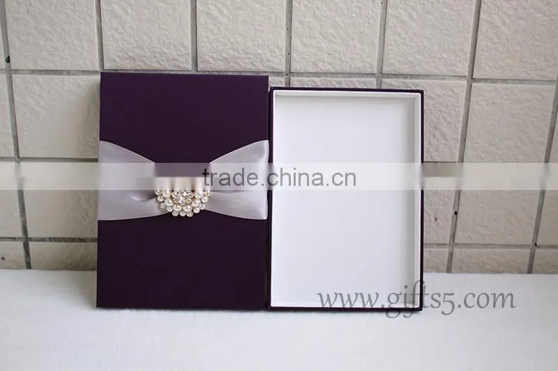 High quality elegant Custom Handmade wedding invitation gift boxes