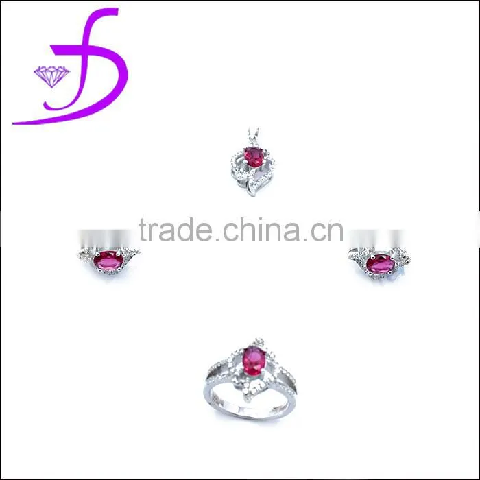 CZ ruby set hot sale CZ set new design set