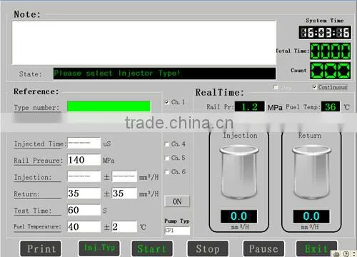 High quality CR-BC816C common rail diesel injector test bench used