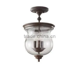 Bronze Pickering Lane 3 Light Semi-Flush Ceiling Fixture
