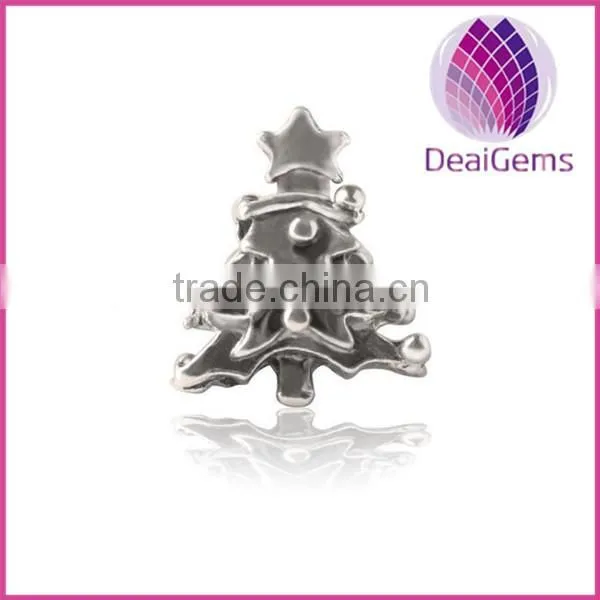 Christmas Tree Gifts Christmas tree bead European metal Beads Fit Charm Charm Bracelet