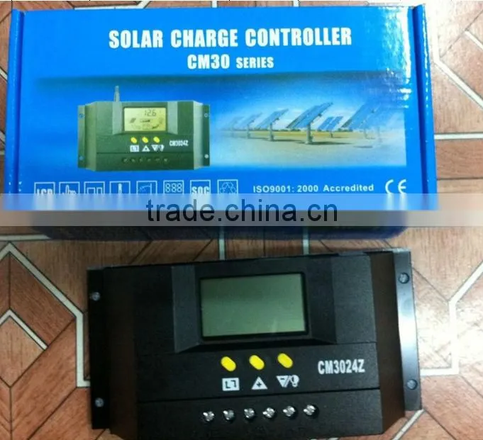 48Volt 30amp PWM best price solar charge controller with LCD 12V/24V auto