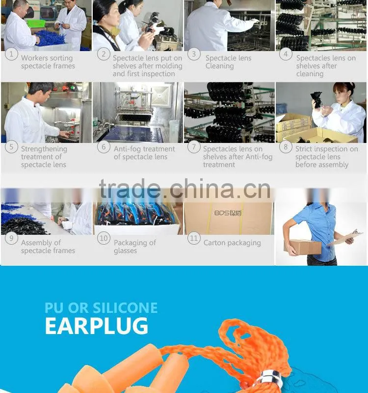 2015 Industrial wireless silicone safety ear buds with canister