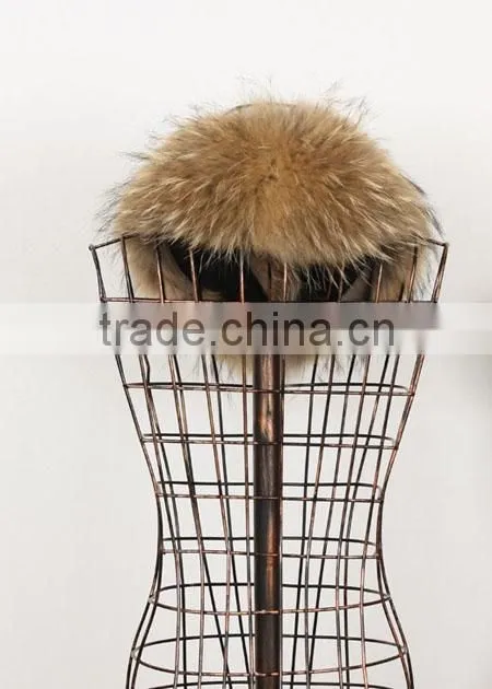 lady's soft raccoon fur collar RC15