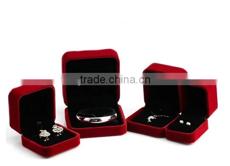 Promotional pretty velvet jewelry packaging box