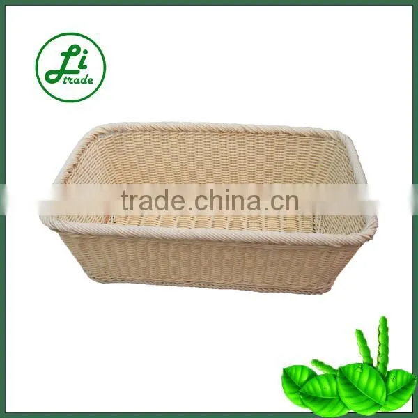 retangular poly rattan basket