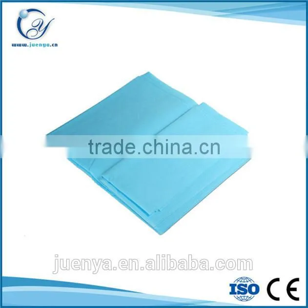 Blue disposable bed sheet for hospital