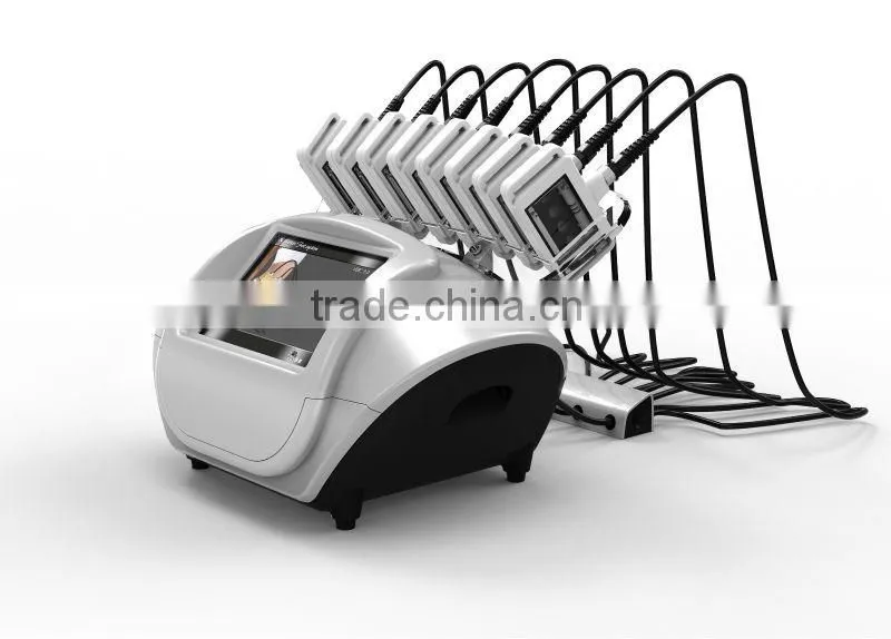 8 big pads and 2 small pads laser treatment lipo fat reducing machine