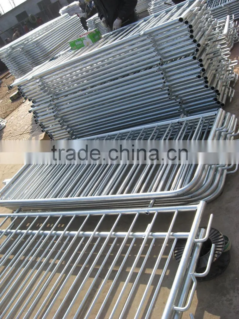 hot dipped galvanized after welding temporary fence welded pipe crowd control barrier queue control fence panel