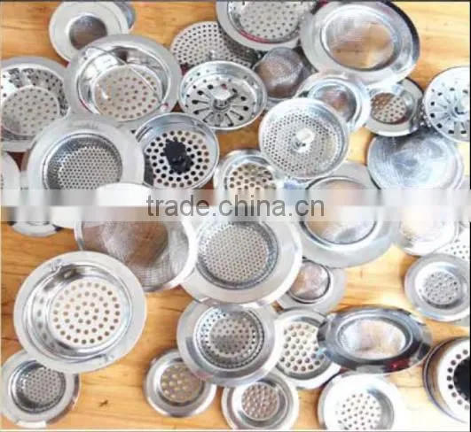 YS Factory cheap Stainless Steel Perforated Sink Basket Strainer/metal filter strainer with large wide rim/drain strainer basket
