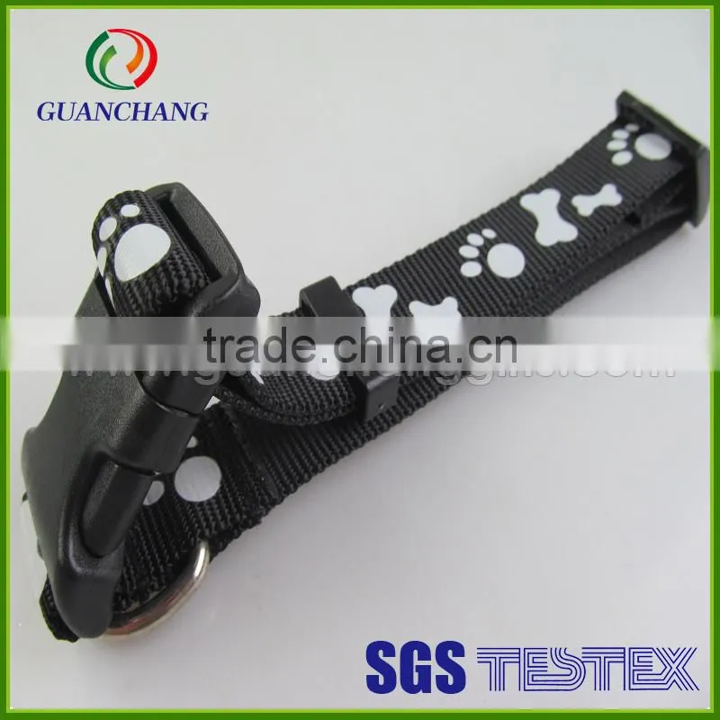custom guanchang polyester pet collar for dog
