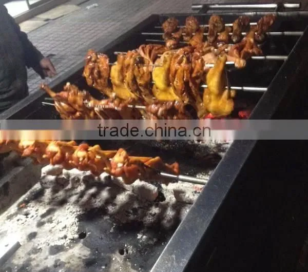 Stainless steel barbecue grill,charcoal rotisserie, charcoal chicken rotisserie(ZQJ-6H)