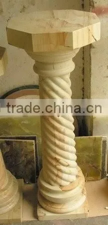 UNIQUE TEAKWOOD MARBLE PEDESTALS