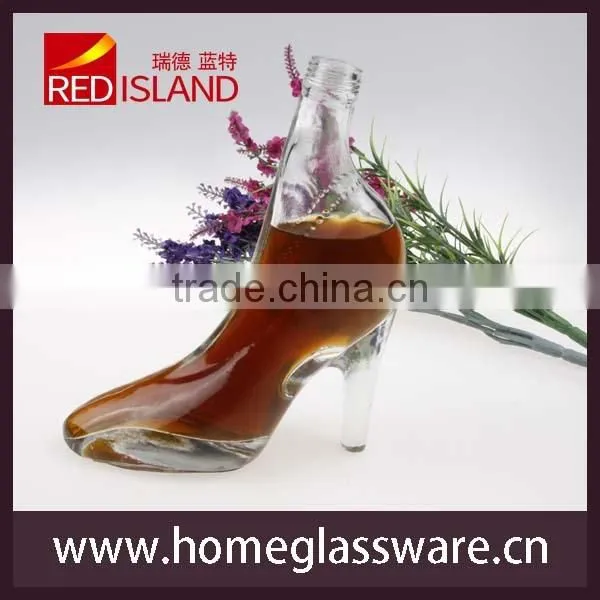 Creative design Shoe shape glass bottles