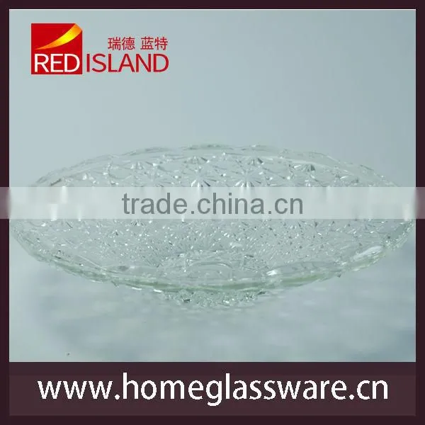 13"Europe style crystal glass compote and glass fruit tray and salad