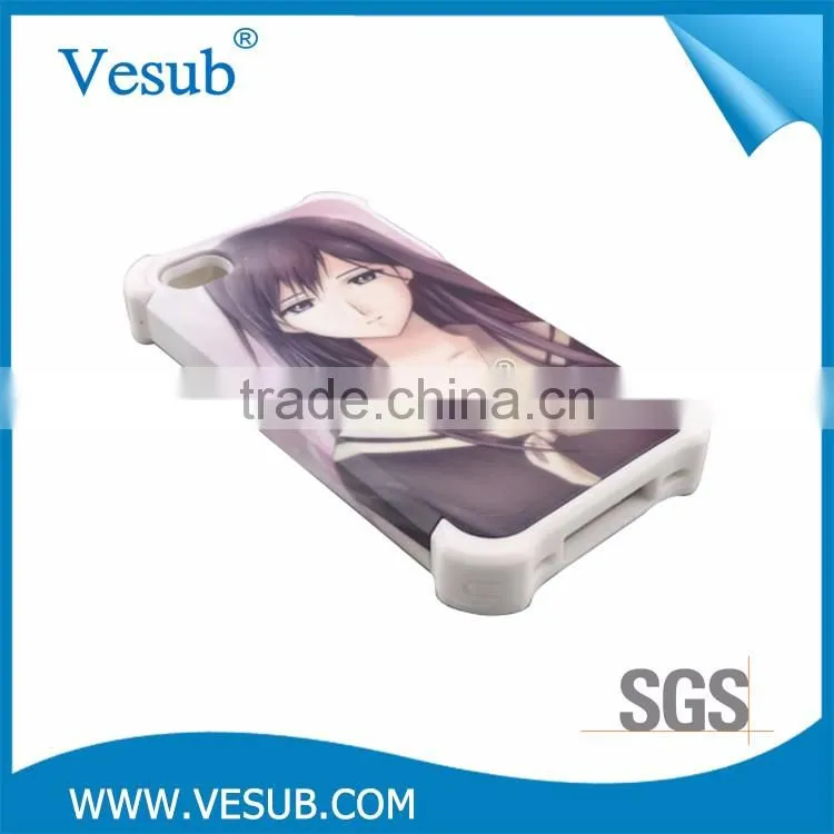 Cartoon Pattern Printing Ultra-Thin Rugged 3d Sublimation Case For IPhone 4
