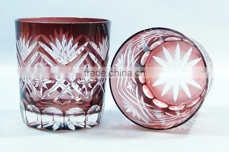 2017 trendy hand cut to clear wine glass drinking tumbler