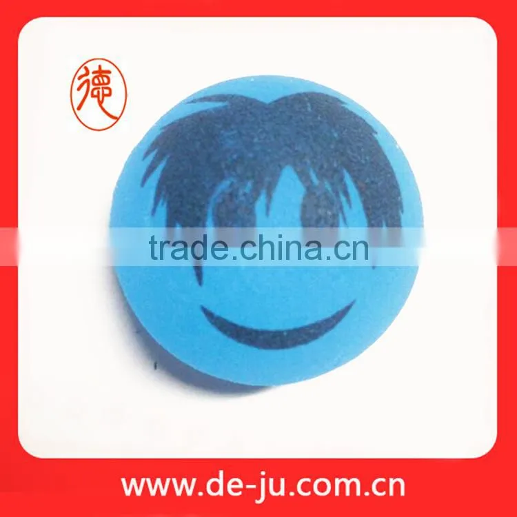 Cool emoji with sunglasses printing blue 1 inch rubber balls