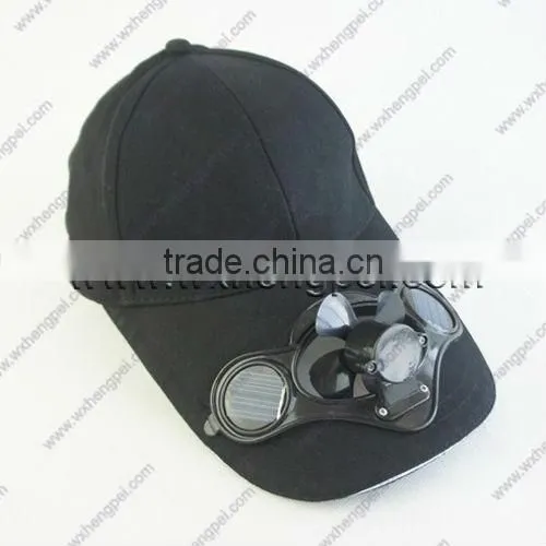 solar LED outdoor cap with fan