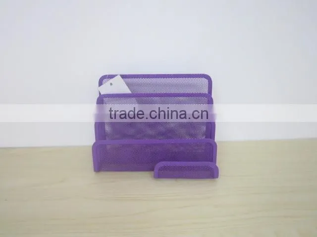 white Hollow-out decorative pattern metal wire Desk top paper organizer file folder holder office file rack office file rack