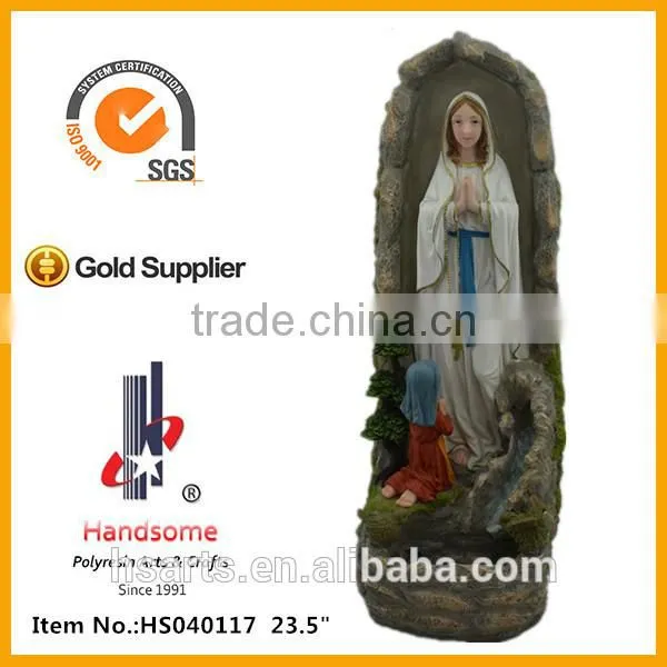 10 Inch New Design Holy Family Resin small decorative indoor water fountain