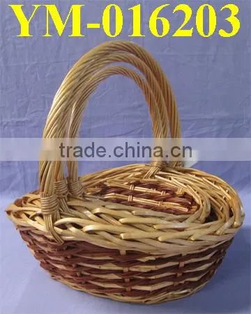 Boat Shaped Willow Basket for Flowers