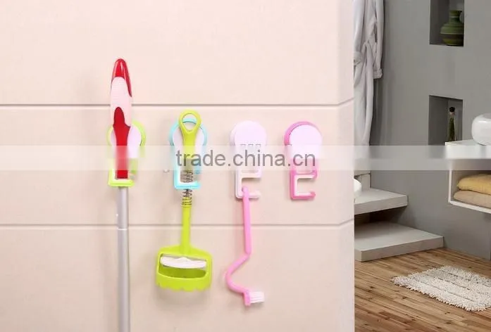 Vacuum suction cup bathroom and kitchen plastic Mop frame/holder