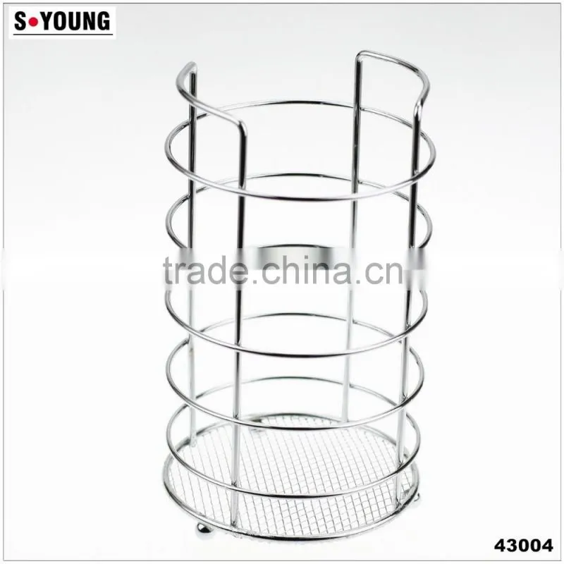 43004 Steel Wire Sink Basket Cutlery Holder Cooking Utensils Storage Kitchen Rack